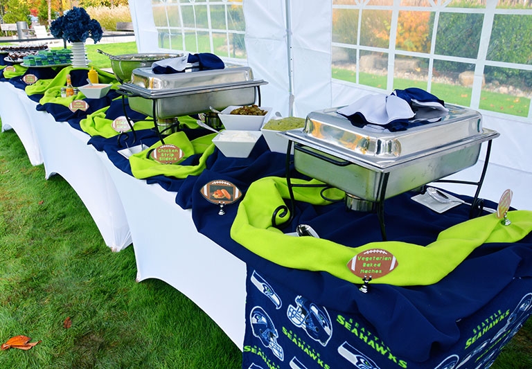 seahawks themed buffet